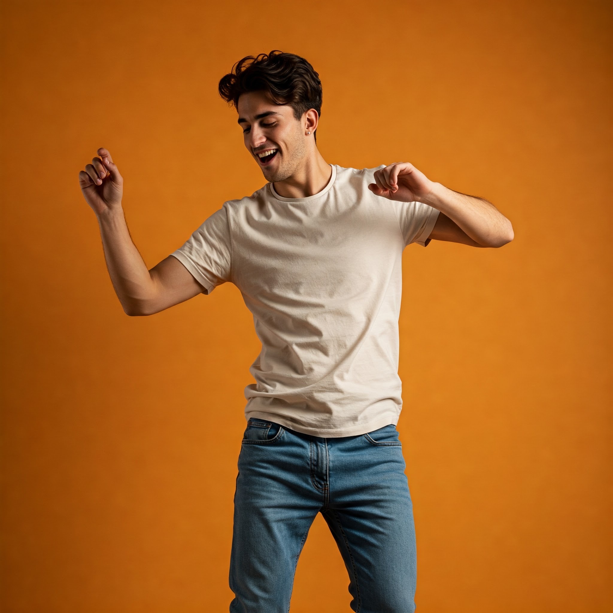 photo of Young Man with Hand to Mouth